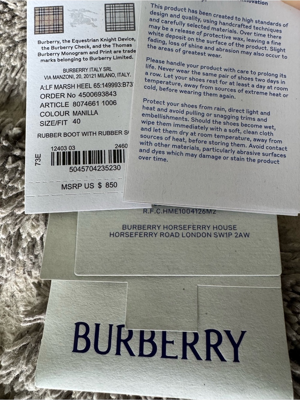 Burberry Yellow Platform Chelsea Heeled Rain Booties - Picture 9 of 10